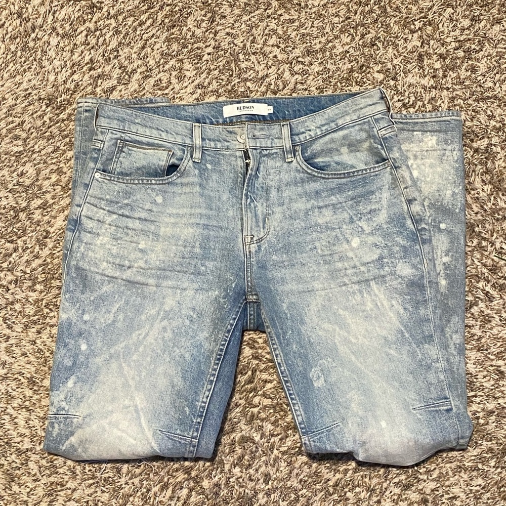Hudson Jeans Zack Distressed Skinny Jeans Size 34 Retail: $255